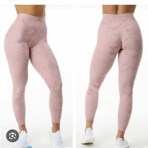 Alphalete Alphalux Wonder Leggings 27 in Blossom Pink Marble XS NEW